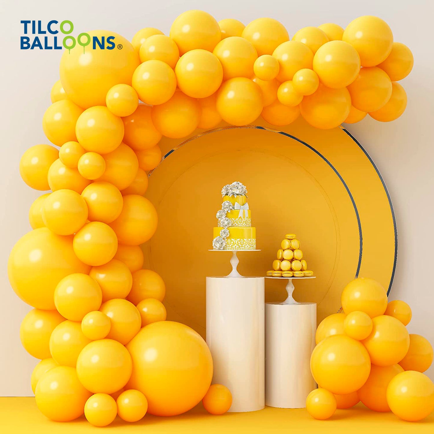 40" Golden Yellow Biodegradable Balloon Arches