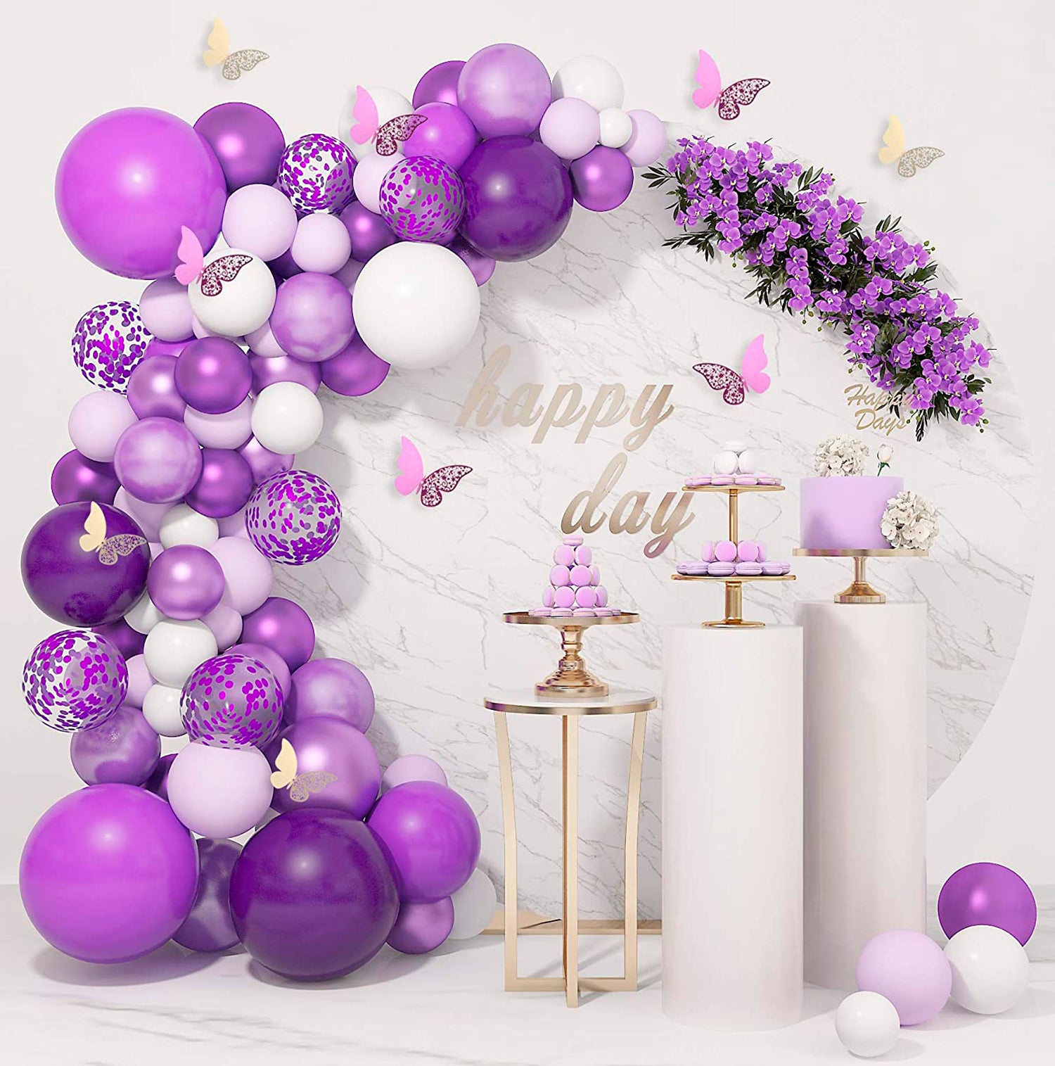 9" bright purple wholesale balloon decoration