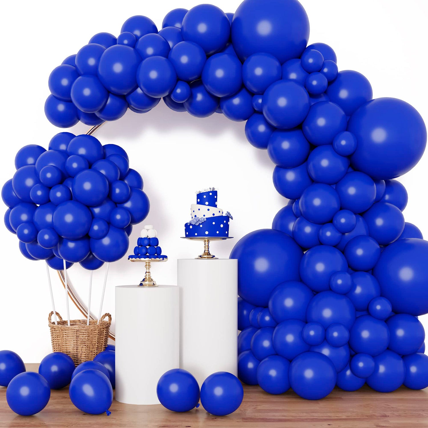 royal blue balloon arch decoration 1